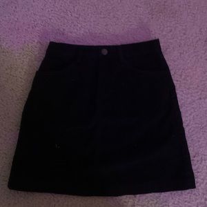 Black Mini Jean Skirt
